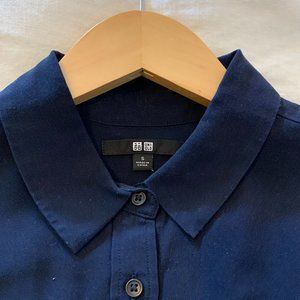 Uniqlo long-sleeve rayon blouse